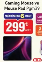 POLOSMART GAMİNG MOUSE VE MOUSE PAD PGM39 fiyat ve kampanya bilgisi